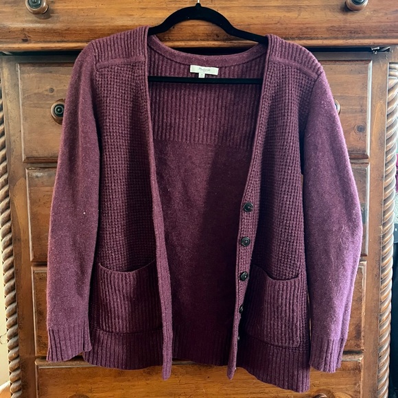 Madewell Burgundy Cardigan - Picture 2 of 4